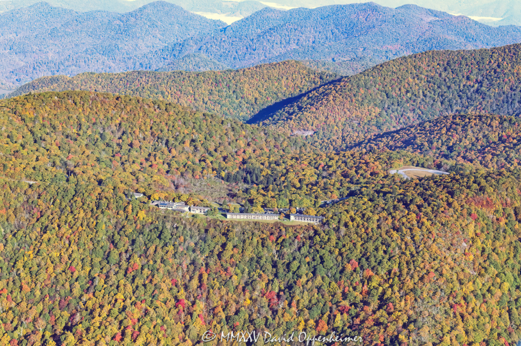 The Pisgah Inn on the Blue Ridge Parkway Aerial View