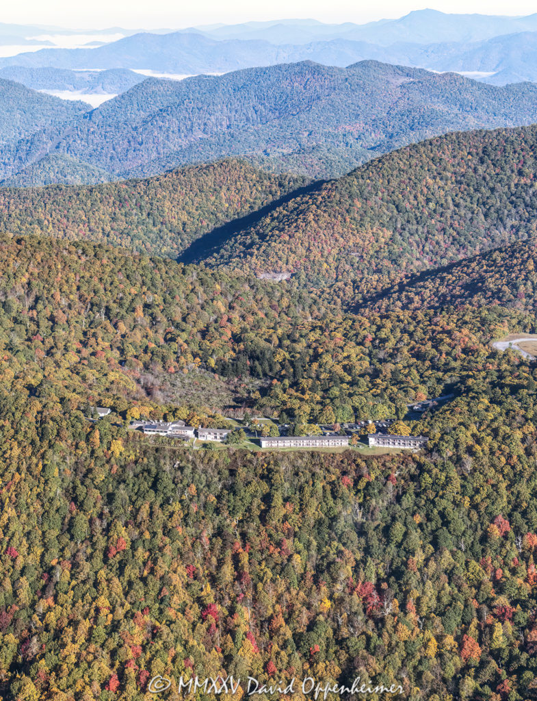 The Pisgah Inn on the Blue Ridge Parkway Aerial View