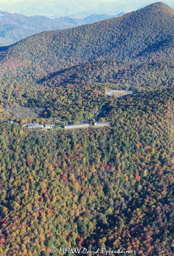 Pisgah Inn and Mount Pisgah on the Blue Ridge Parkway Aerial View