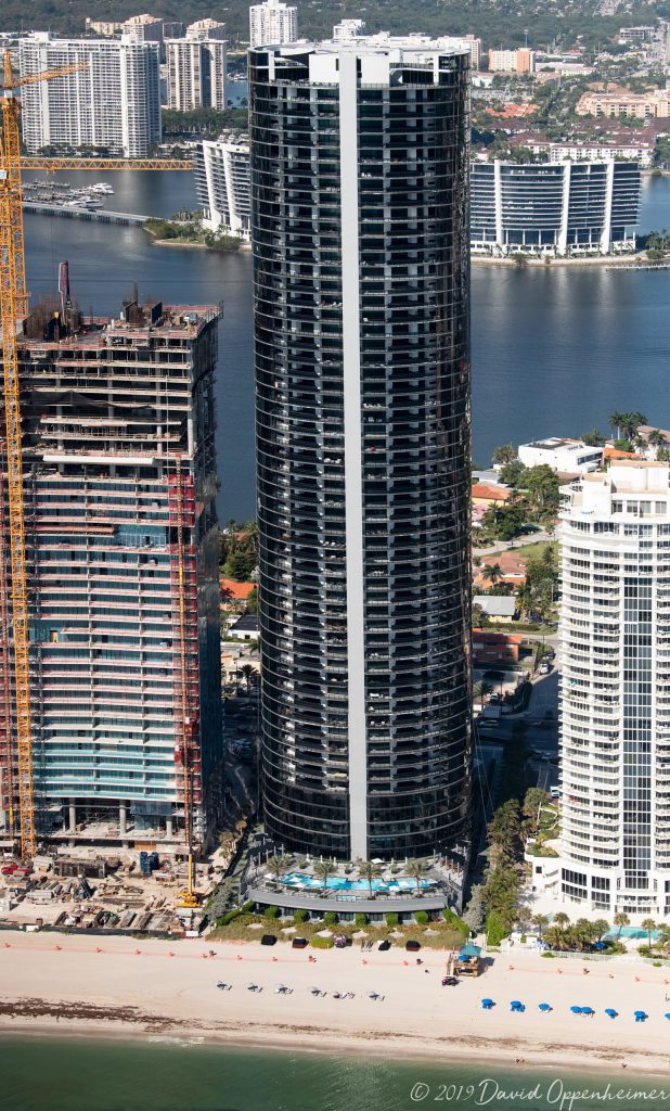 Porsche Design Tower on Sunny Isles Beach Aerial