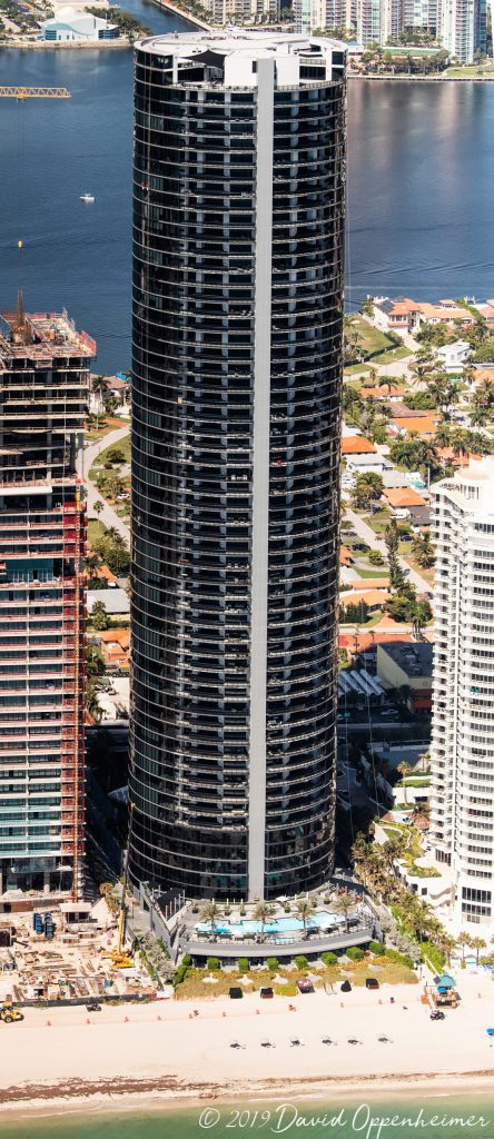 Porsche Design Tower on Sunny Isles Beach Aerial