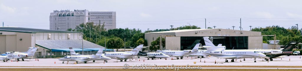 Private Jets at Palm Beach International Airport in West Palm Beach, Florida