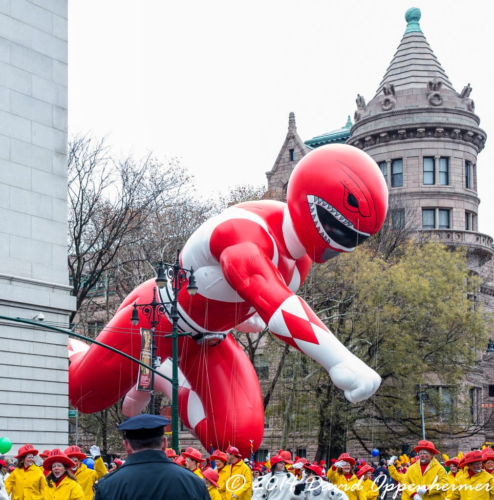 Red Mighty Morphin Power Ranger Balloon at Macy’s Thanksgiving Day Parade