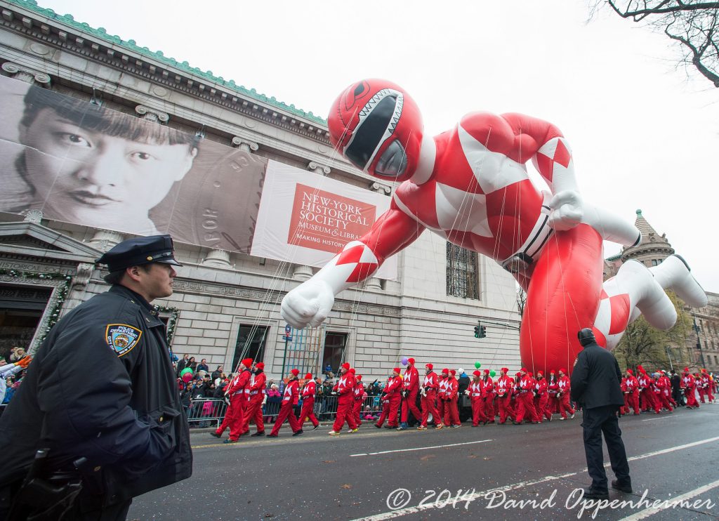 Red Mighty Morphin Power Ranger Balloon at Macy’s Thanksgiving Day Parade