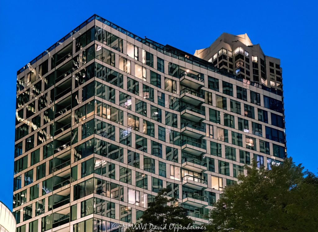 Renelle on the River Condominiums in Chicago at Blue Hour
