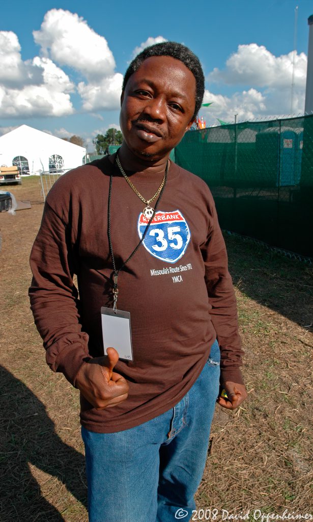Reuben Koroma Backstage with the Sierra Leone’s Refugee All Stars