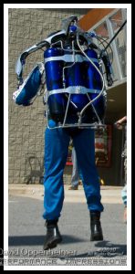 Rocketman Dan Schlund with Rocket Belt Jet Pack at ActionFest Film Festival Stunt Show