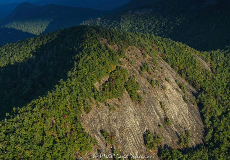 Rocky Mountain cliffs Cashiers North Carolina aerial view