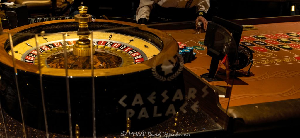 Roulette Wheel Gambling at Caesars Palace Las Vegas Hotel and Casino