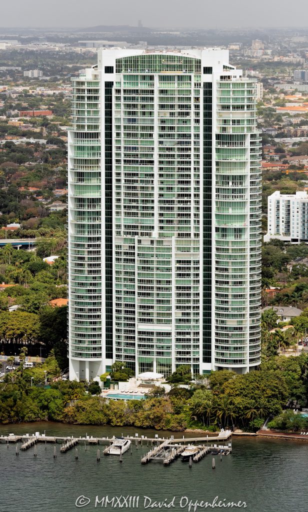 Santa Maria Brickell Condo Building in Miami Aerial View