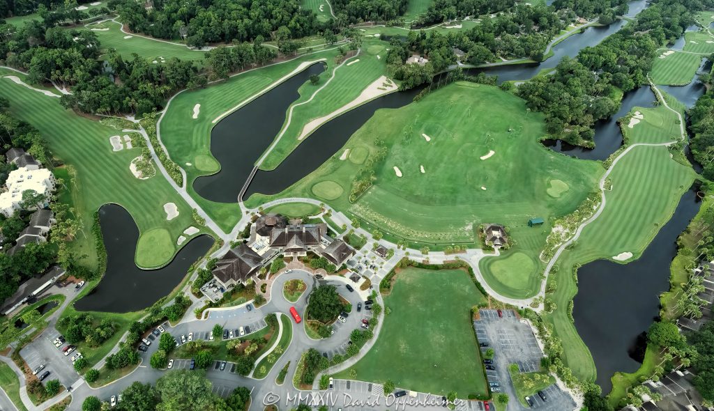 The Sea Pines Resort and Sea Pines Country Club Atlantic Dunes Golf Course on Hilton Head Island Aerial View