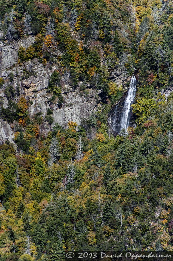 Sols Creek Falls Waterfall above Bear Creek Lake in Nantahala National Forest