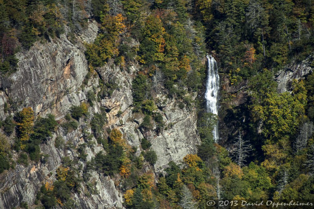 Sols Creek Falls Waterfall above Bear Creek Lake in Nantahala National Forest