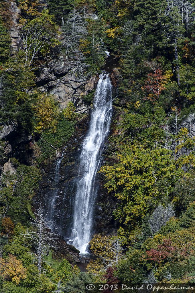 Sols Creek Falls Waterfall above Bear Creek Lake in Nantahala National Forest