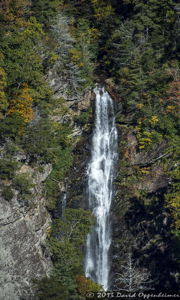 Sols Creek Falls Waterfall above Bear Creek Lake in Nantahala National Forest