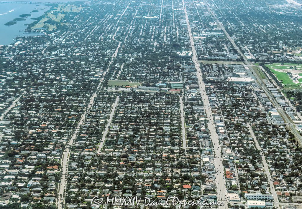 Southside Neighborhood in West Palm Beach, Florida Aerial View