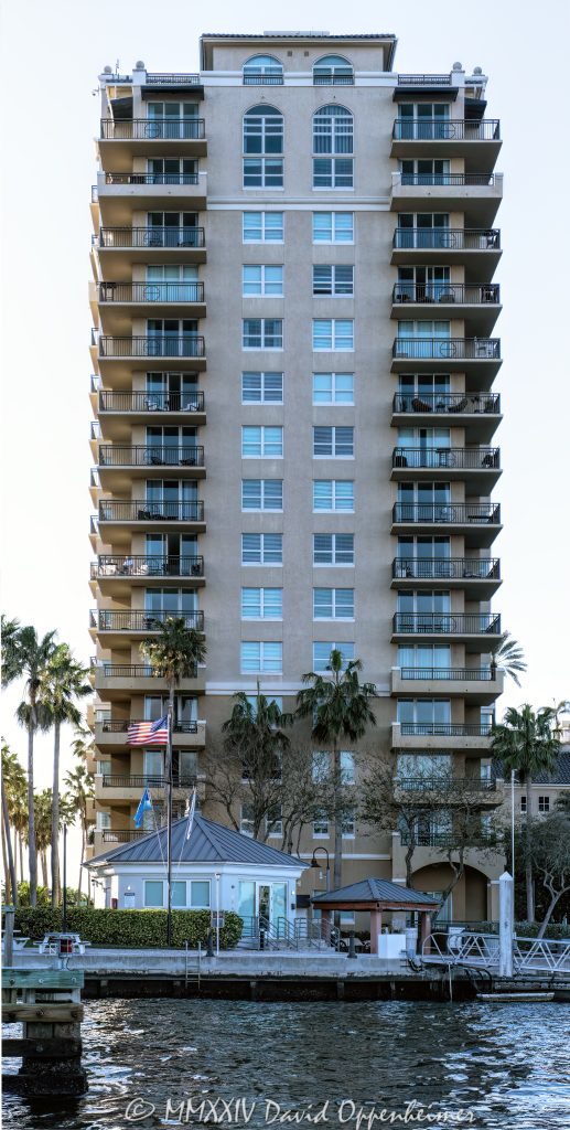 Sunrise Harbor Luxury Apartments building at 1030 Seminole Dr in Fort Lauderdale Florida - Sunrise Harbor Luxury Apartments building at 1030 Seminole Dr in Fort Lauderdale Florida - © 2024 David Oppenheimer - Performance Impressions photography archives - https://performanceimpressions.com Sunrise Harbor Luxury Apartments, Sunrise Harbor, Luxury Apartments, 1030 Seminole Dr, luxury waterfront condos, 33304, Coral Ridge, Fort Lauderdale, building, tower, skyscraper, rentals, luxury, balconies, apartments, apartment building, condo building, condos, residences, New River, architecture, riverfront, real estate, Fort Lauderdale real estate, Florida, facade, waterfront, luxury real estate, dock, dockage, Intracoastal, Intracoastal Waterway, South Florida, Broward County, contemporary, modern, exclusive, resort-style, sunset, palm trees, tropical, ocean, seawall, Atlantic Ocean, David Oppenheimer, color, vertical, United States, VAu 1-530-124, 1-13553735171,