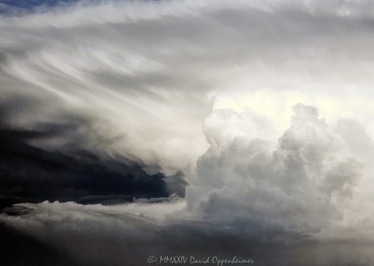 Flying by a Cumulonimbus supercell storm cloud with an anvil at altitude - © 2024 David Oppenheimer - Performance Impressions photography archives - https://performanceimpressions.com supercell, supercell storm cloud, Cumulonimbus, anvil, altitude, jet, plane, aerial, aerial view, wall cloud, storm, meteorology, weather, stormy, thunderstorm, cloud, precipitation, David Oppenheimer, horizontal, severe weather, wall cloud, Mesocyclone, formation, anvil cloud, high-altitude, extreme weather, atmosphere, color, aerial, aerial view, aerial photography, aerial photographer, United States, 1-13985601741,
