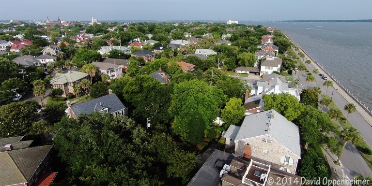 The Battery in Charletson, South Carolina Aerial Photo