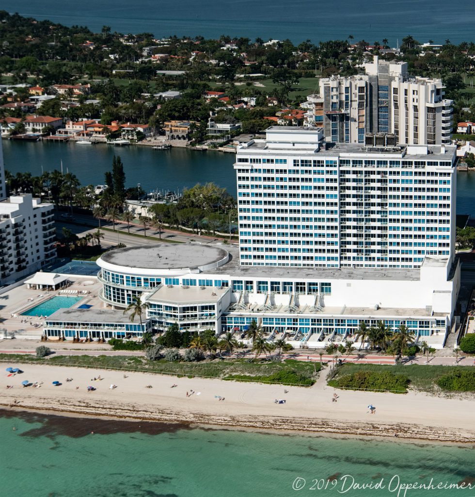 Castle Beach Club in Miami Beach Aerial
