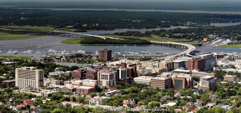 The Medical University of South Carolina MUSC aerial view