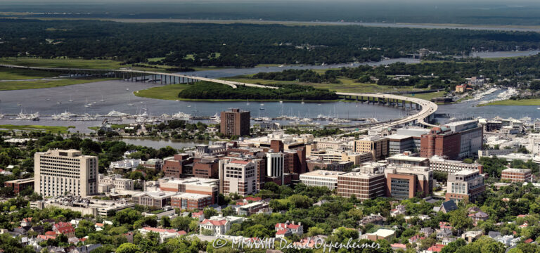The Medical University of South Carolina MUSC aerial view