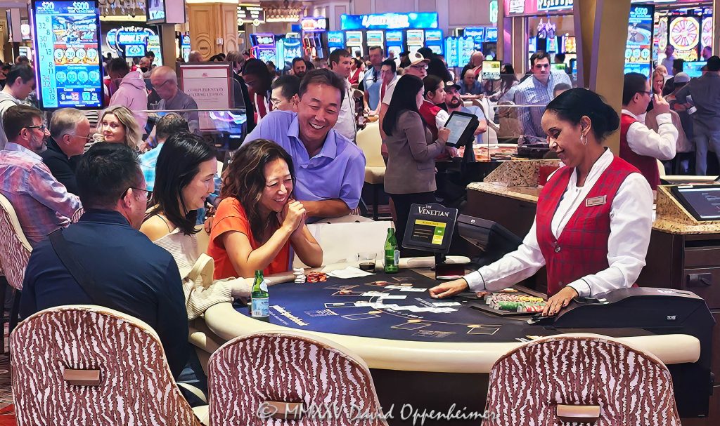 Blackjack Table Gambling at The Venetian Casino in Las Vegas