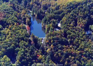 Turley Falls Sky Lake Estates Dam Hendersonville NC aerial view 8567 1