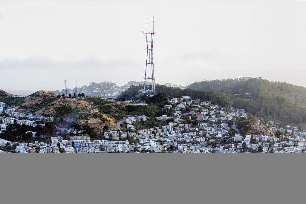 Twin Peaks in San Francisco Aerial Photo