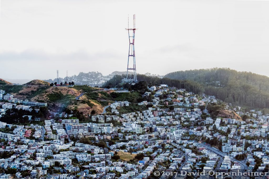 Twin Peaks in San Francisco Aerial Photo