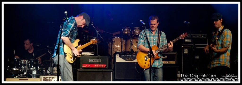 Kris Myers, Jake Cinninger, Brendan Bayliss and Ryan Stasik with Umphrey’s McGee at the Warren Haynes Christmas Jam Pre-Jam – Xmas Jam 2010