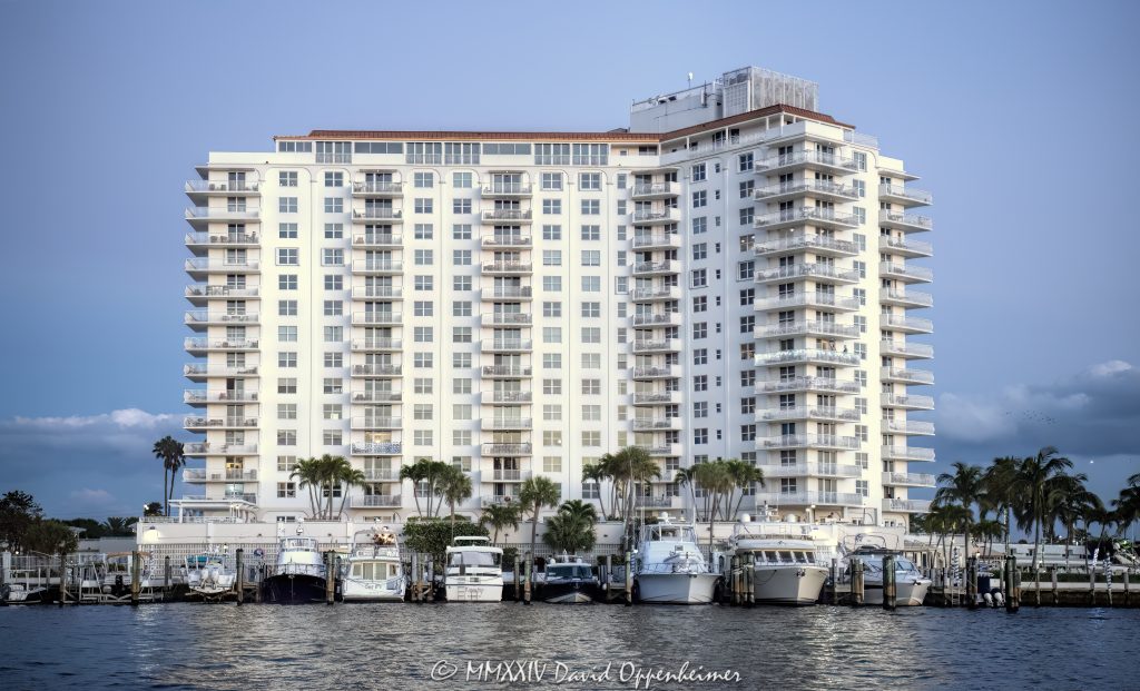 Venetian One Las Olas Circle condo building at 1 Las Olas Cir in Fort Lauderdale, Florida - © 2024 David Oppenheimer - Performance Impressions photography archives - https://performanceimpressions.com Venetian One Las Olas Circle, Venetian One, Las Olas Circle, Venetian, Venetian condos, 1 Las Olas Cir, neighborhood, Fort Lauderdale Beaches, Fort Lauderdale Beach, marina, yachts, yachting, boats, pier, docks, dockage, deep-water, boat slips, slips, Las Olas, beach, Lauderdale Beach, ocean, luxury condos, luxury waterfront condos, Middle River, 33316, Fort Lauderdale, building, tower, rentals, luxury, balconies, residences, architecture, real estate, Fort Lauderdale real estate, luxury apartments, Florida, facade, waterfront, luxury real estate, Intracoastal, Intracoastal Waterway, South Florida, Broward County, outdoor living, outdoor spaces, contemporary, modern, exclusive, resort-style, colorful, sunset, palm trees, tropical, ocean, David Oppenheimer, color, square, curved balconies, wavy, curvy, United States, VAu 1-530-124, 1-13553735171,
