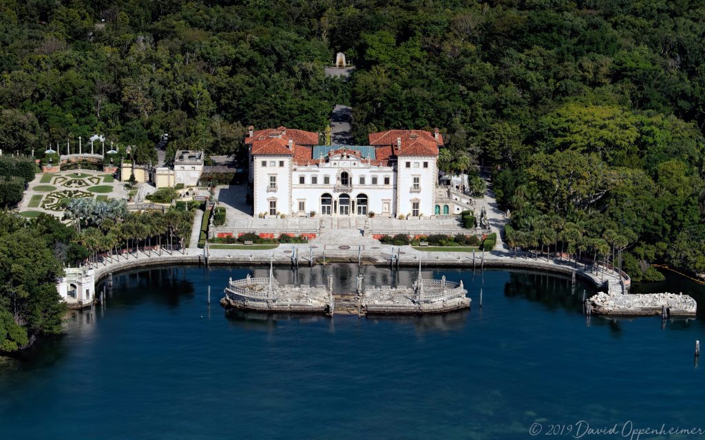 Vizcaya Museum and Gardens Miami Aerial