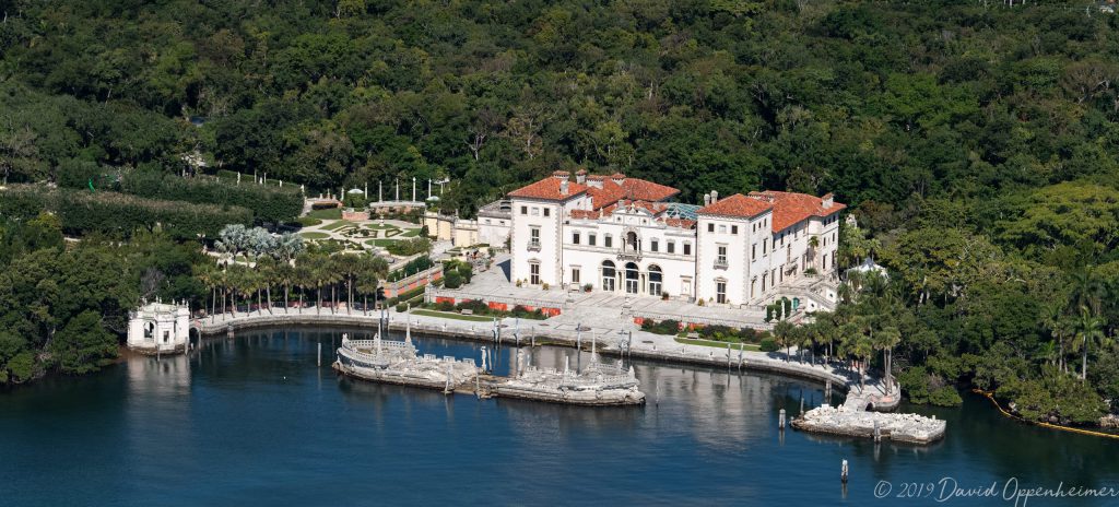 Vizcaya Museum and Gardens Miami Aerial