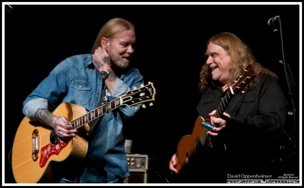 Gregg Allman and Warren Haynes at Warren Haynes Christmas Jam Pre-Jam – Xmas Jam 2010