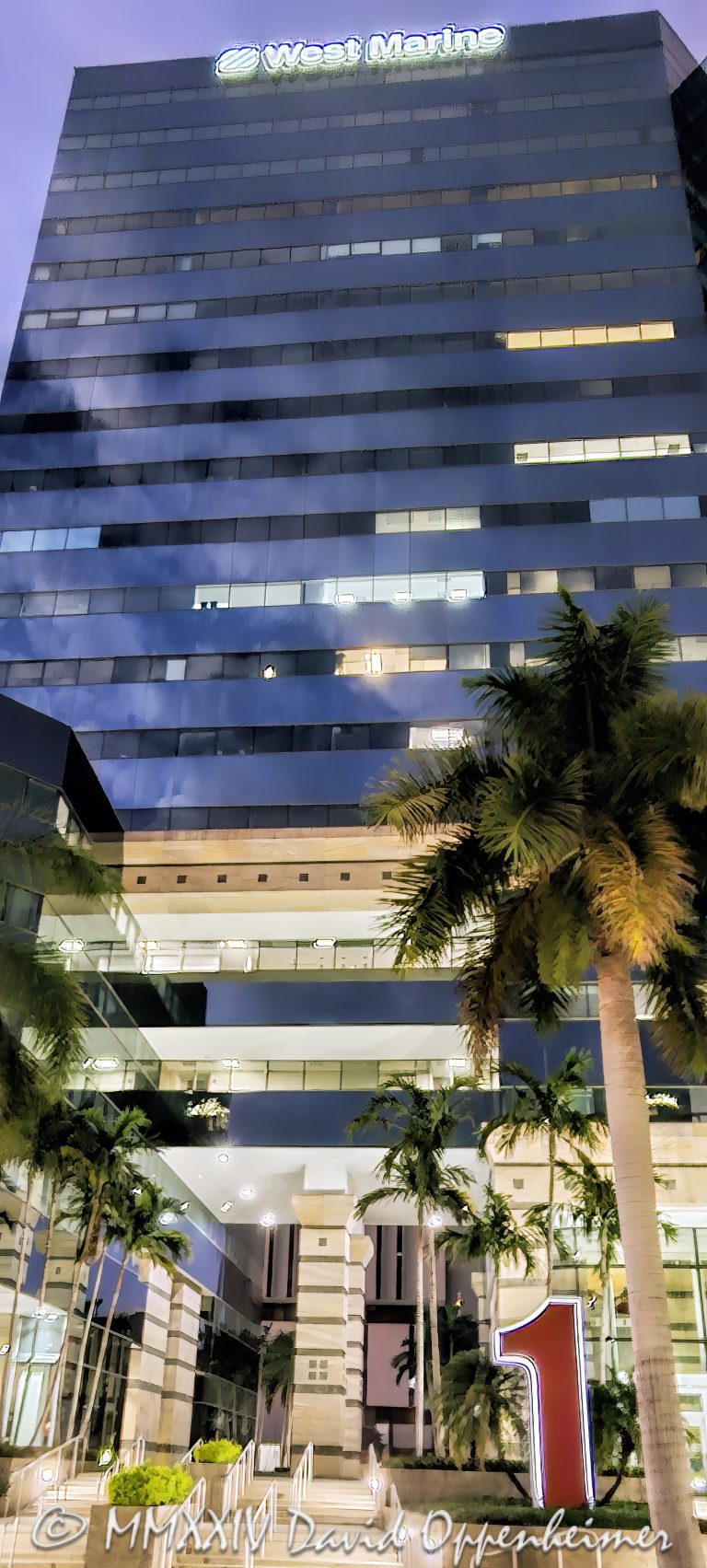 West Marine Products corporate headquarters building at 1 E Broward Blvd in the Fort Lauderdale Financial District in South Florida - © 2024 David Oppenheimer - Performance Impressions photography archives - https://performanceimpressions.com West Marine Products, corporate headquarters, West Marine, headquarters, 1 E Broward Blvd, 1 East Broward, tower, West Marine headquarters, Financial District, South Florida, Fort Lauderdale, Florida, 33301, facade, building, architecture, high-rise, office building, office space, Justice District, South Florida, Las Olas City Centre, Broward County, Class A, New River, Las Olas, New River Center, commercial real estate, WMAR, WMAR stock, Randy Repass, real estate, David Oppenheimer, color, vertical, United States, VAu 1-530-124, 1-13553735171,