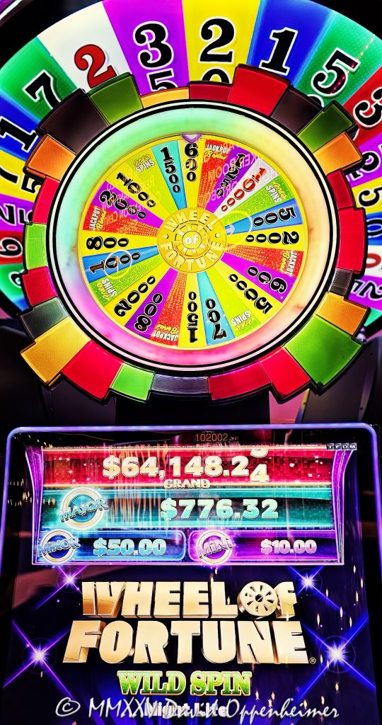 Wheel Of Fortune Slot Machine at The Venetian Casino in Las Vegas Wheel Of Fortune slot machine at The Venetian Casino by IGT in Las Vegas, Nevada - © 2025 David Oppenheimer - Performance Impressions casino photography archives - https://performanceimpressions.com Wheel Of Fortune slot machine, Wheel Of Fortune, wheel, Night Life, International Game Technology, IGT, slot machine, The Venetian, gaming, casino, Las Vegas, Nevada, slots, odds, win, gambling, wager, bet, luck, jackpot, gamble, quick spin, resort, American Gaming Association, AGA, 3355 S Las Vegas Blvd, 89109, bright, lights, colorful, United States, vertical, color, 1-14977862771