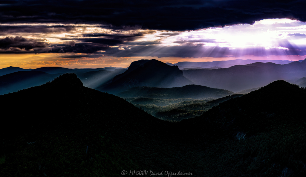 Whiteside Mountain Cashiers North Carolina aerial view