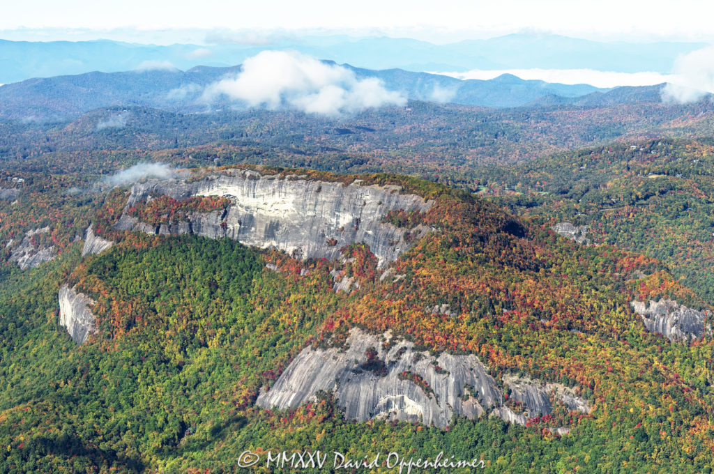 Whiteside Mountain in Jackson County North Carolina Aerial View