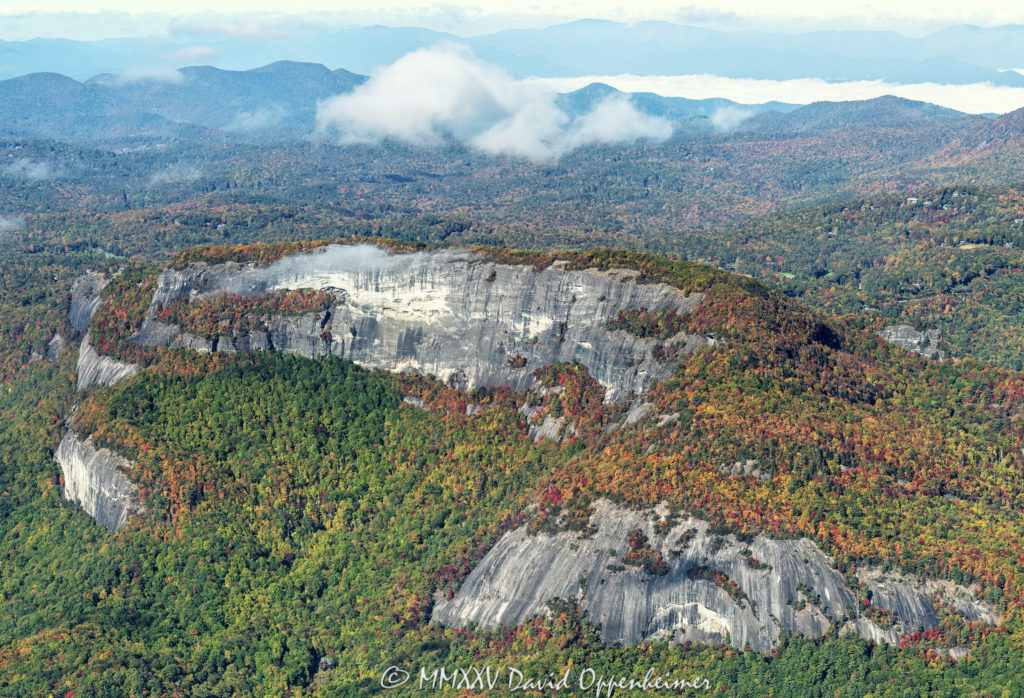 Whiteside Mountain in Jackson County North Carolina Aerial View