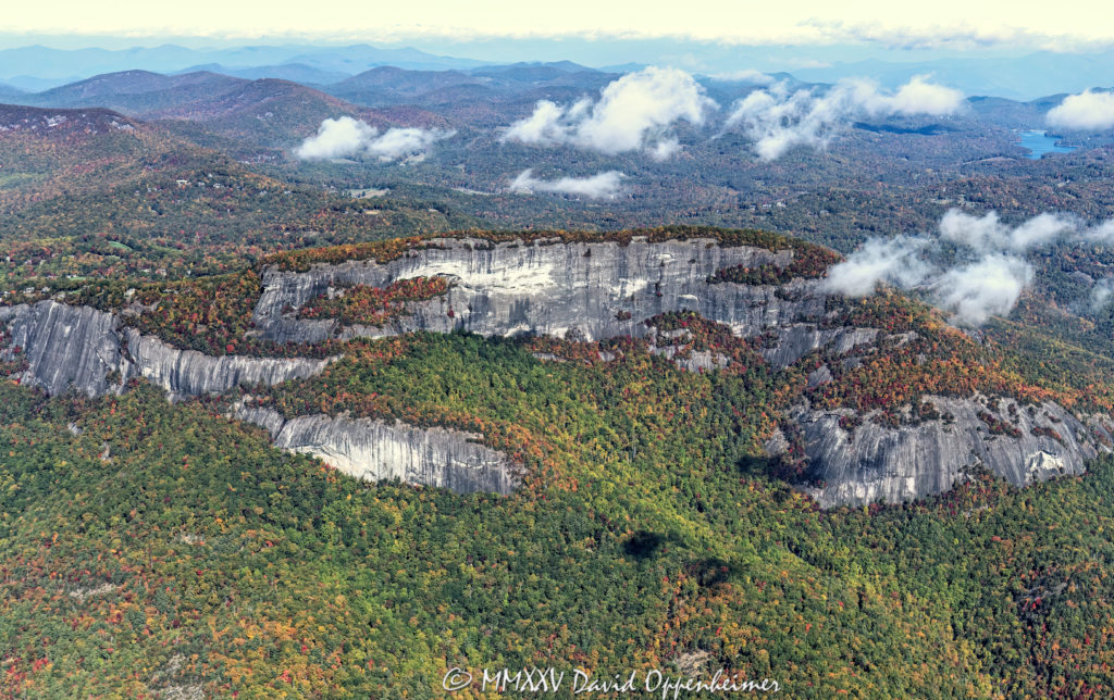 Whiteside Mountain in Jackson County North Carolina Aerial View