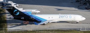 G-Force One Boeing 727 jet N794AJ by Space Adventures’ Zero Gravity Corporation at Fort Lauderdale-Hollywood International Airport in Fort Lauderdale, Florida aerial view - © 2024 David Oppenheimer - Performance Impressions aerial aviation photography archives - https://performanceimpressions.com G-Force One, G-Force, Zero G, Boeing 727, jet N794AJ, Zero Gravity Corporation, Zero Gravity, Fort Lauderdale-Hollywood International Airport, Boeing 727-200, Zero-G, vomit comet, weightless, weightlessness, microgravity, microgravity environment, gravity, float, FLL, KFLL, Fort Lauderdale Airport, Boeing, Boeing stock, BA stock, BA, NASA, training, weightless lab, airport, Everts Air Cargo, Space Adventures, aviation, aerial, aerial view, Eric C. Anderson, fly, parabolic arcs, parabolics, Fort Lauderdale, FL, runways, layout, Florida Department of Transportation, transportation, charter, air travel, private jets, jets, planes, aircraft, private, aerial photographer, aerial photography, David Oppenheimer, color, horizontal, United States, VAu 1-530-124, 1-13553735171,