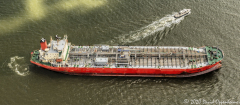 Caroni Plain Oil Chemical Tanker Ship in Charleston Harbor Aeria